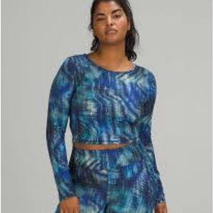 Lululemon wunder train cropped long sleeve